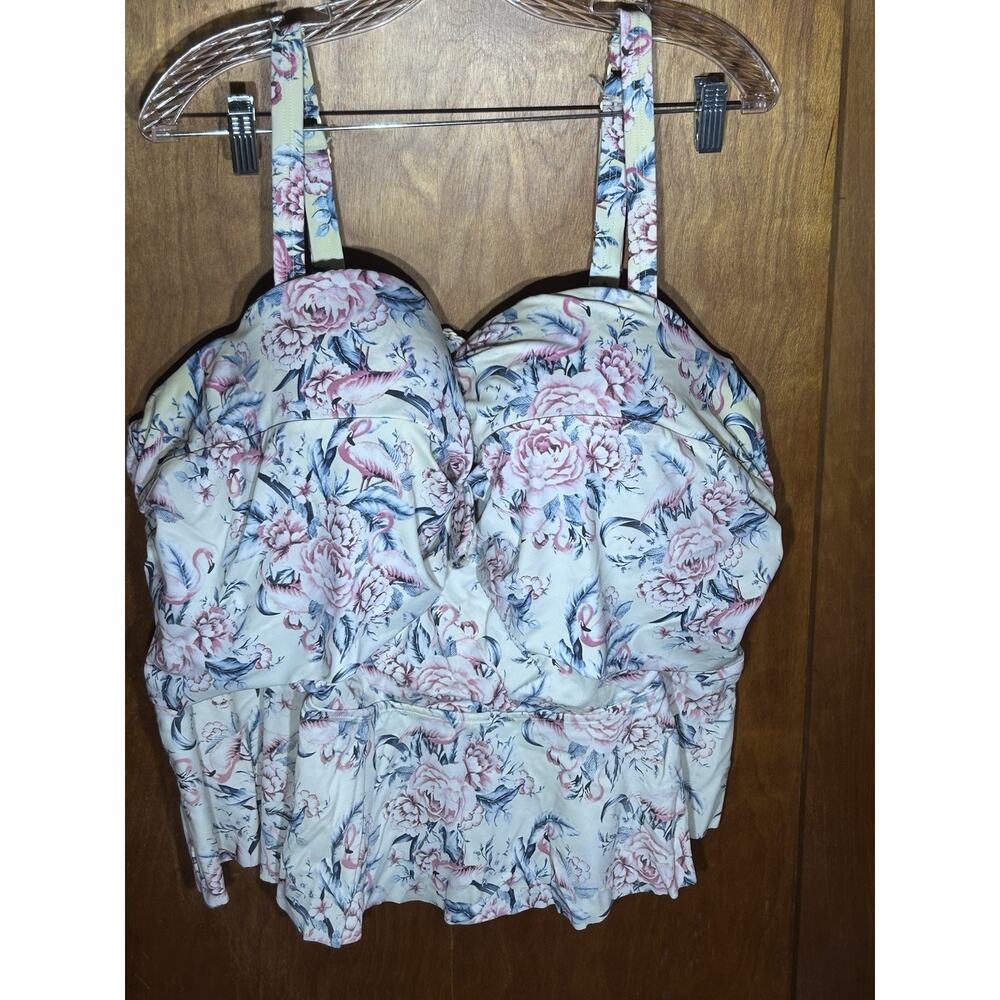Torrid women's vintage-style tankini top Floral Sz 3